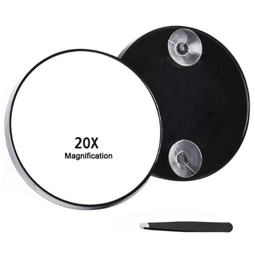 Miroir Grossissant À Ventouse Compact Et Durable Pour Maquillage De Voyage, Pour Épiler Les Sourcils 