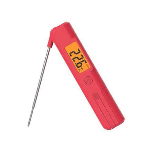 Thermomètre à viande pliable à affichage numérique avec sonde pour la cuisson au barbecue, au four, à frire, à viande, cuisine LCD D