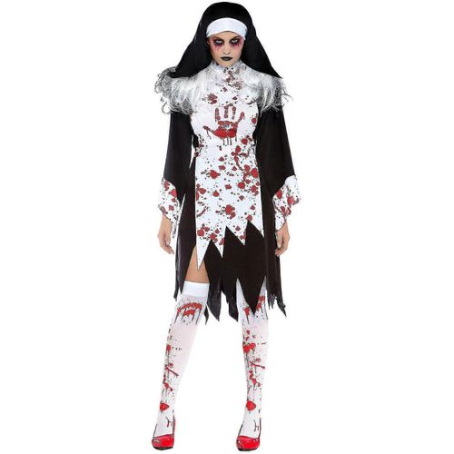 Costume De Vampire, Uniforme De Jeu De Nonne Tachée De Sang, Costume De Cosplay D'halloween-M