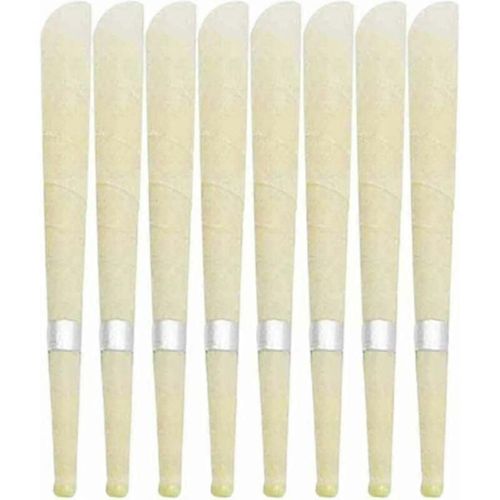 Kit De Bougies Auriculaires En Cire D'abeille Pure (8 Bougies Auriculaires Avec 4 Disques De Protection Auriculaire) 