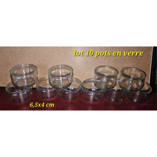 Lot 10 Ramequins En Verre ( 6.5x4 Cm