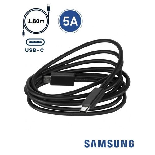 180cm - Original 5A Câble USB-C vers USB-C, Charge Rapide Cordon Fil Pour Chargeur Samsung 45W Tablette Galaxy Tab S11 / Tab S11 Ultra