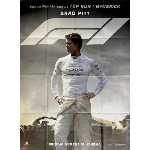F1 (Le Film) - Véritable Pré-Affiche De Cinéma Pliée - Format 120x160 Cm - De Joseph Kosinski Avec Brad Pitt, Damson Idris, Javier Bardem, Kerry Condon, Tobias Menzies / Formule 1 - 2025
