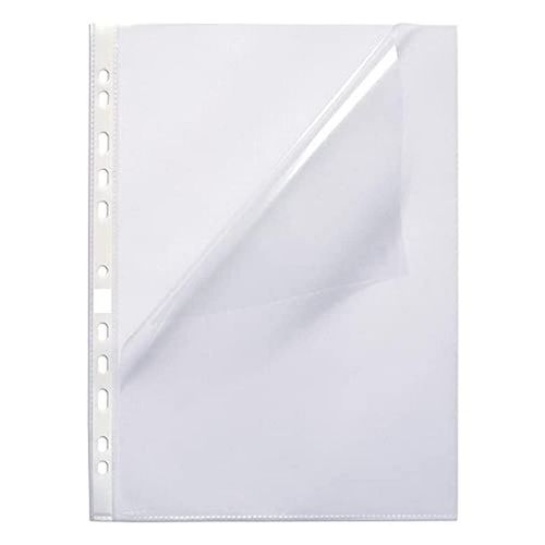 Oxford Boîte De 100 Pochettes Perforées A4 (21x29,7 Cm) Ouv Laterale Pp70 Lisse Incolore