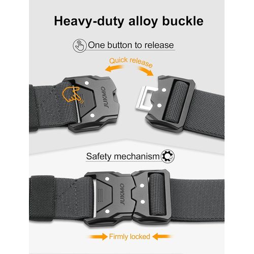 Tzf-Ceinture Tactique À Libération Rapide, Ceinture De Travail Militaire En Nylon De 3,8 Cm Avec Boucle De Ceinture De Sécurité Robuste