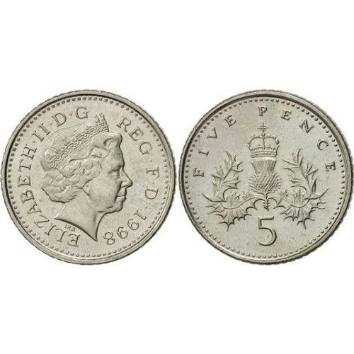 5 Pence Angleterre 1998