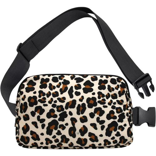 Sjzg-Sac Banane, Unisexe Mode Sac De Hanche Légers Sac De Ceinture Avec Sangle Réglable Pour Course Voyage Vélo (Léopard)