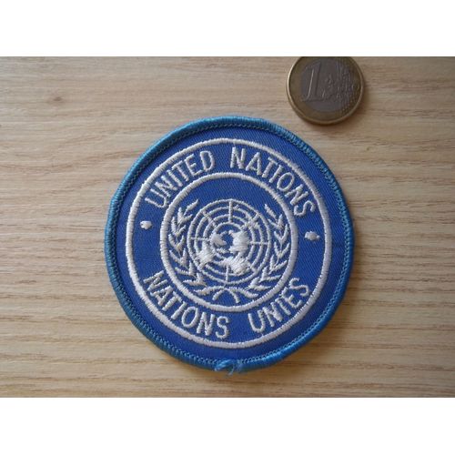 Écusson Militaire Onu Nations Unies Insigne Porté !