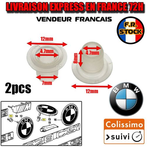 Lot 2x Douilles Pour Emblème Bmw 51141902279