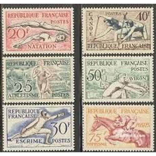 Jeux Olympiques D'Helsinki : Natation, Escrime, Athlétisme, Canoë, Aviron, Hippisme Série Complète Année 1983 N° 960 961 962 963 964 965 Yvert Et Tellier Luxe