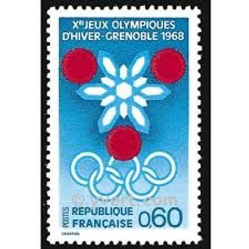 Prélude Aux Jeux Olympiques D'Hiver À Grenoble Année 1967 N° 1520 Yvert Et Tellier Luxe