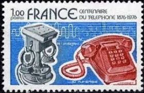Centenaire De La Première Liaison Téléphonique Année 1976 N° 1905 Yvert Et Tellier Luxe