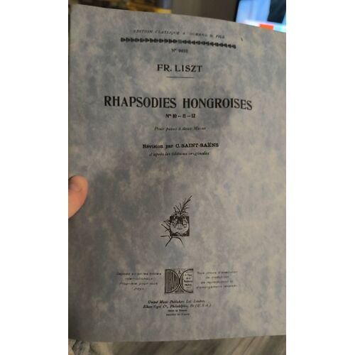 Fr.Liszt Rhapsodies Hongroise N10-11-12 Pour Piano À Deux Mains