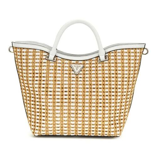 Sac à épaule bandoulière - GUESS - Atalia Tote - Beige / Blanc - 36x22x7 cm - 970 g