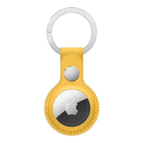 Leather Key Ring Airtag Meyer Lemon