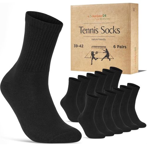 Tianyi-Chaussettes De Sport Femme Chaussettes De Tennis Lot De 6 Paires Crew Socks Respirantes Et Renforcées