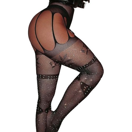 Tianyi-Collants Étincelants Avec Strass Pour Femme - Taille Haute