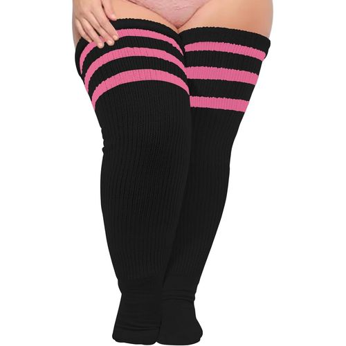 Tianyi-Femme Chaussettes Hautes De Cuisse Extra Longues Chaussettes Montantes Au Delà Du Genou Jambières Bas Cuisse Pour Bottes Grande Taille