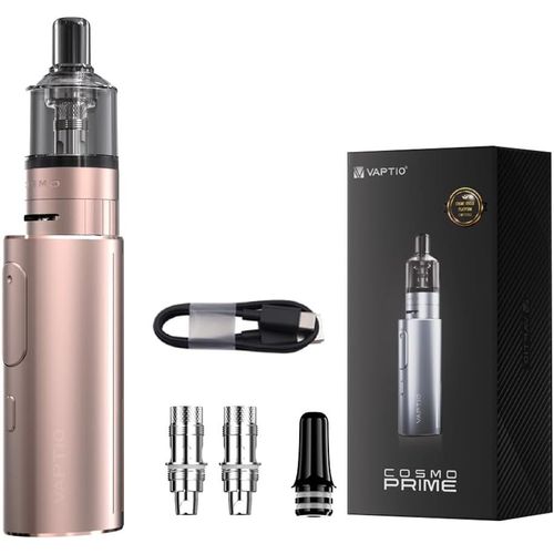 KALANKA-E-cig Vaptio Cosmo Prime Pod Kit 4,0ml Atomiseur cigarette électronique kit complet 2400mah Résistance Bobines Cosmo 0,4ohm / 1,0ohm Sans E-liquide Sans nicotine (Or)