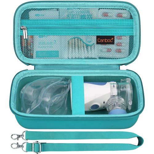 KALANKA-Portable atomiseur Travel Case, atomiseur de Poche pour Adultes, Maille atomiseur Sac avec bandoulière Amovible, Maille Poche pour médicaments ou nécessités, Turquoise