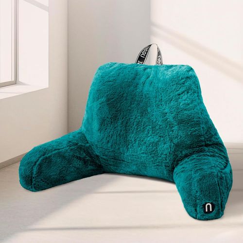 Oreiller De Lecture En Fourrure, Coussin De Dos Élégant Pour Lit Assis, Coussin De Chaise De Lit En Fausse Fourrure Avec Bras, Coussin De Lecture Pour S'asseoir Au Lit, Adultes Et Enfants,