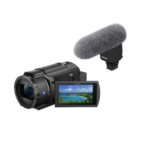 Sony FDR-AX43A Caméscope Noir + Microphone Shotgun Sony ECM-B1M