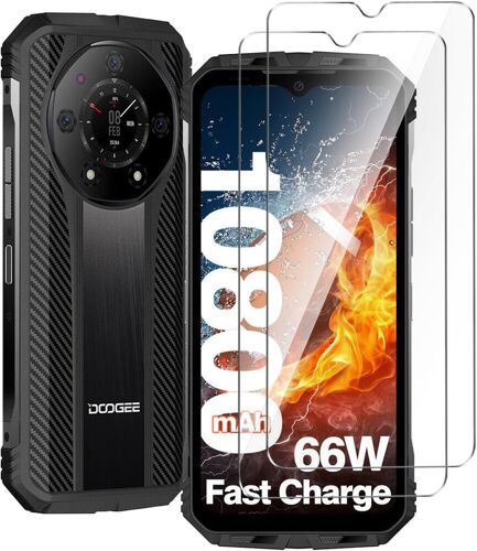 Lot de 2 Films de Protection d'écran en Verre trempé pour Doogee S110(6.58"") Dureté 9H,sans Bulles Anti-Rayures,Verre Trempé Protection écran Protecteur Film d'écran en Vitre