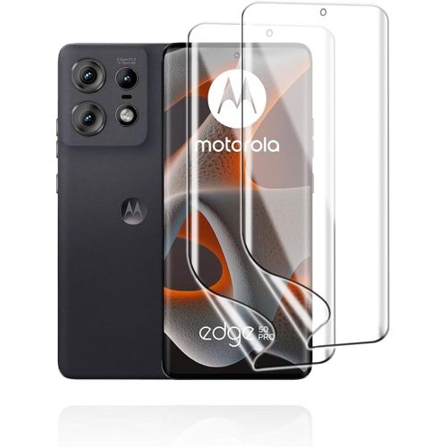 JGD-Film de Protection pour Motorola Edge 50 Pro/Ultra/Fusion, 2PCS Protection Ecran en Hydrogel HD Transparent Flexible TPU Protections d'écran, Film hydrogel Anti-Rayures