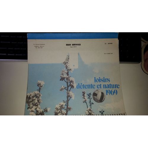 Calendrier Esso Service Loisirs Détente Et Nature 1969
