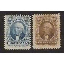 Mexique Neuf Sans Gomme N° 14-15 Lot De 2 Timbres De 1864