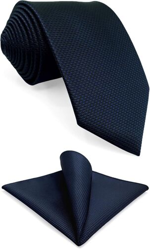 Classic Men's Silk New Tie Blue Solid Color Extra Long.[B917]