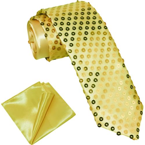 Glitter Ties For Men Women Sequin Outfits Shirt Jacket Accessories Satin Tie Pocket Handkerchief Wedding Festival Club Carnival.[B1236]