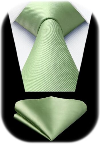 Men's Tie And Clutch Set Solid Colour Wedding Tie And Handkerchief Set Work Party Gift For Men.[B51]