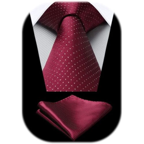 Men's Tie Wedding Polka Dot Handkerchief Elegant Classic Formal Ties For Men And Clutch Set For Party Business.[B32]