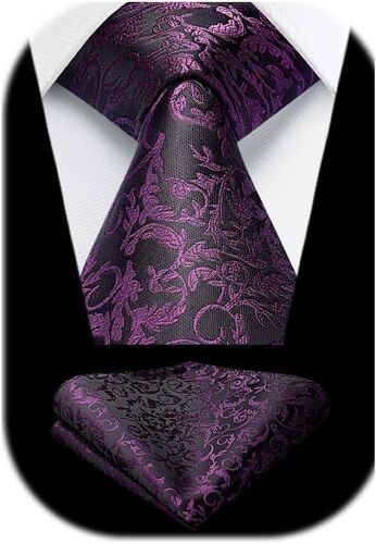 Men's Paisley Tie Silk Ties For Men Wedding Tie And Clutch Set.[B400]