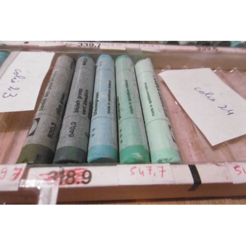 Craies Pastels Secs Rembrandt Lot De 5 Dégradé Vert Colis 24