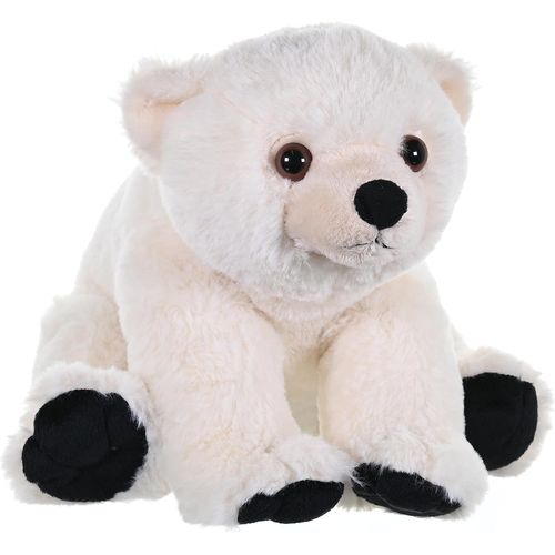 Wild Republic Cuddlekins Bébé D'Ours Polaire,Animal En,30 Cm,Cadeau Pour Bébés,Écologique,Rembourrage Fabriqué À Partir De Bouteilles D¿Eau Recyclées