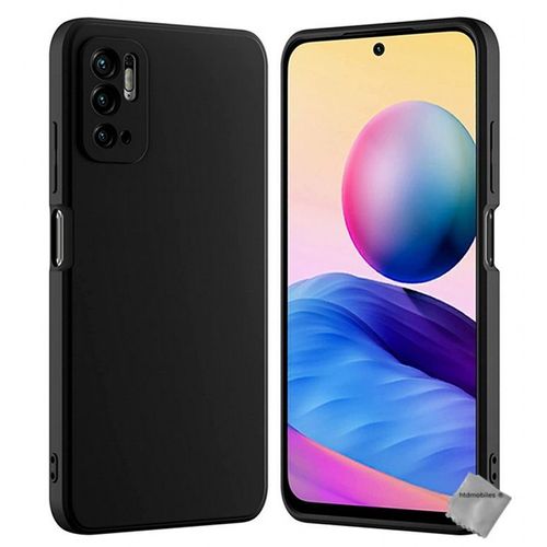 Housse Etui Coque Silicone Gel Fine Xiaomi Redmi Note 10 5g + Film Ecran - Noir