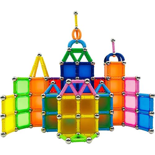 Jouet De Construction Magnétiques,174 Pcs Bâtons Magnétiques Jouet Aimanté Enfant Stem Jouets Éducatifs Intelligence Et Ensemble D'Entraînement Cérébral Pour Les Enfants