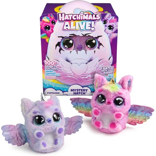 Alive Pufficorn Éclosion Secrète Peluches Et Animaux Interactifs Oeuf Surprise À Faire Éclore,Lumières Et Brume Plus 100 Sons Et Réactions Jouet Enfant 5 Ans Et Plus-Modèle Aléatoire