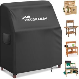 Housse De Cuisine Enfant En Bois 110Lx50Wx90H Cm,Housse De Jouet Barbecue Grill Enfants,Tissu Oxford 420D,100% Imperméable Anti-Poussière|Protection Uv