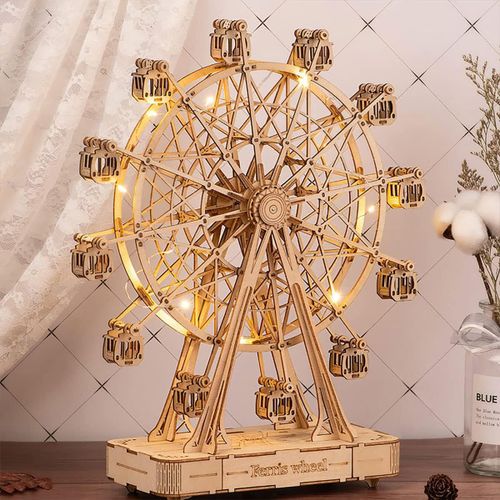 Puzzle 3D Grande Roue Maquette En Bois À Construire Jigsaw Puzzles Modélisme Diy Kit De Construction Loisirs Créatifs Adultes Décoration De Bureau Zen (Tgn01)