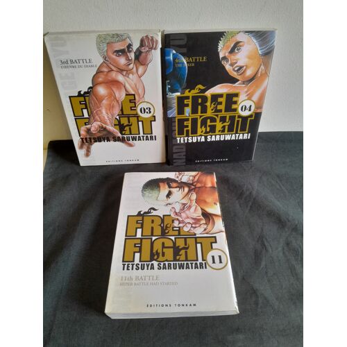 Mangas/Combat: "Free Fight" Tomes 3,4,11 (Tetsuya Saruwatari)