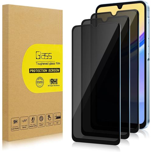 JGD-3 Pièces Verre Trempé Anti-Espion pour Samsung Galaxy A15 5G Ecran Anti Espion Film en Verre Trempé, Dureté Ultra-Résistante 9H, Sans Bulles