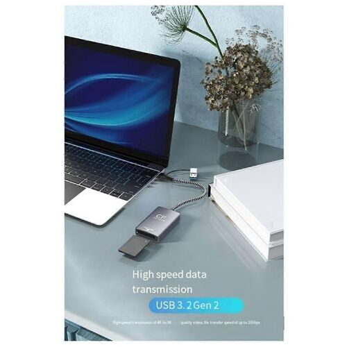 Lecteur de carte SD Express Type B 2 en 1, adaptateur de lecteur de carte Express Type B, USB 3.2 10 Gbit/s, portable
