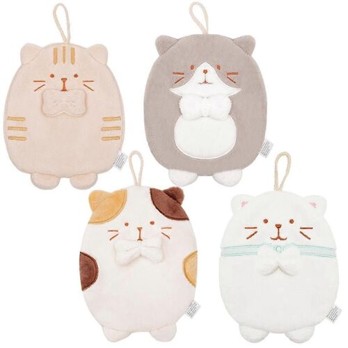 Serviette à main suspendue, mignon chaton, absorbant, pour la cuisine, à séchage rapide, pour enfants