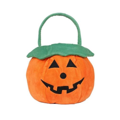 Panier à bonbons Halloween, sacs à bonbons, seaux à bonbons, fourre-tout réutilisable et portable en forme de citrouille, panier en peluche, cadeau
