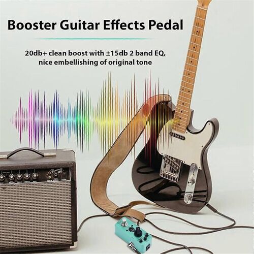 Pédale De Guitare Mini Booster Pédale D'effets Effet Guitare Électrique True Bypass Dc 9v Entrée/Sortie 6,35 Mm