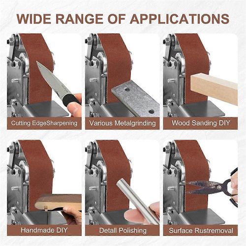Mini ponceuse à bande, outil d'affûtage de bande abrasive, ponceuse électrique, polisseuse à monter soi-même