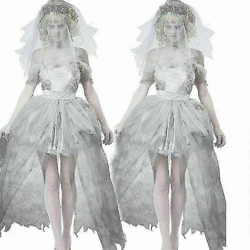 Déguisement D'halloween Pour Femme, Déguisement De Vampire, Déguisement D'horreur, Déguisement De Mariée Fantôme, Taille S